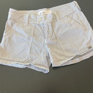 Carve Designs Women's Light Blue and White Striped Shorts 2